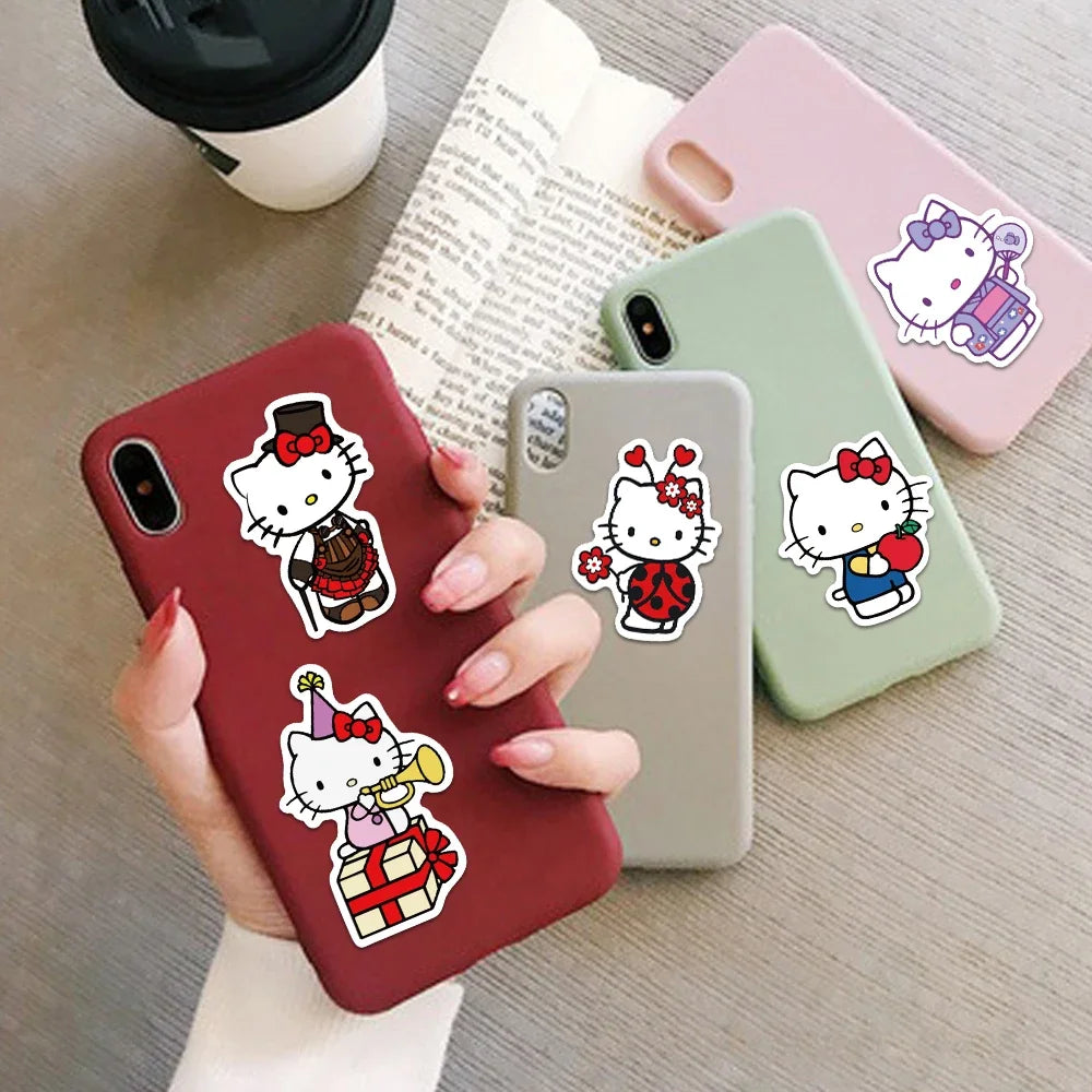 Sanrio Kuromi Stickers Kawaii Hello Kitty Decals