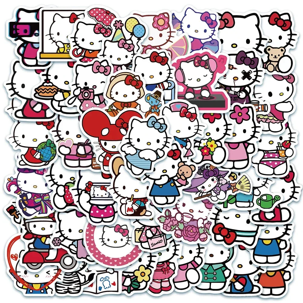 Sanrio Kuromi Stickers Kawaii Hello Kitty Decals