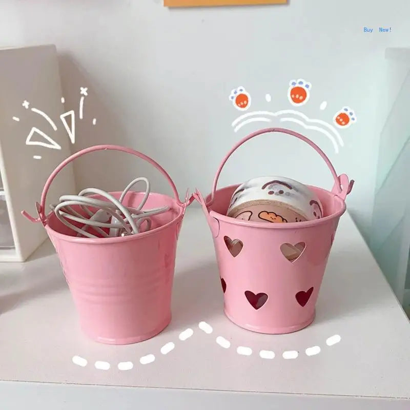 For Creative Desk Pink Heart Pencil Holder Storage Pen Cup for Colored Pencil Crayon Paint Brush Art Studio Of