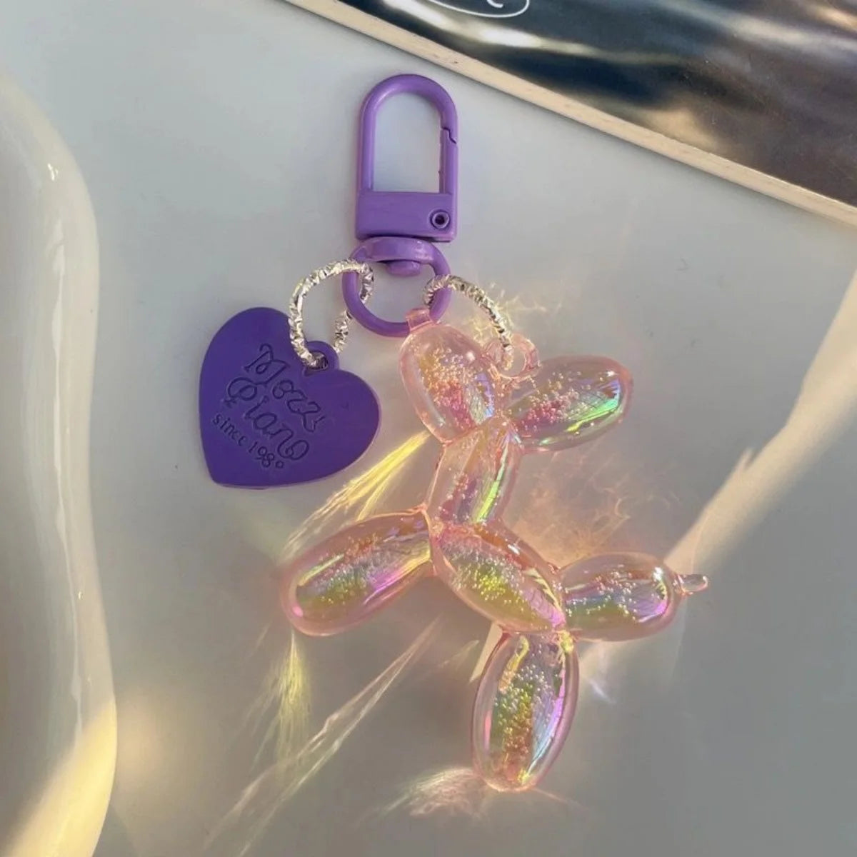 New Candy Color Balloon Dog Keychain for Girls Creative Balloon Dog Phone Chain Key Buckle Accessories Bag Pendant Toys