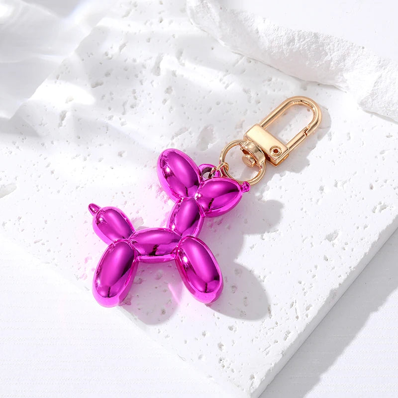 Colorful Cartoon Animal Couple Keychains Key Ring Women Men New Bling Cute Pet Bag Car Holder Airpods Box Jewelry Friend Gift