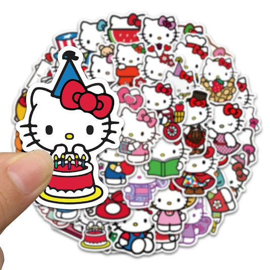 Sanrio Kuromi Stickers Kawaii Hello Kitty Decals