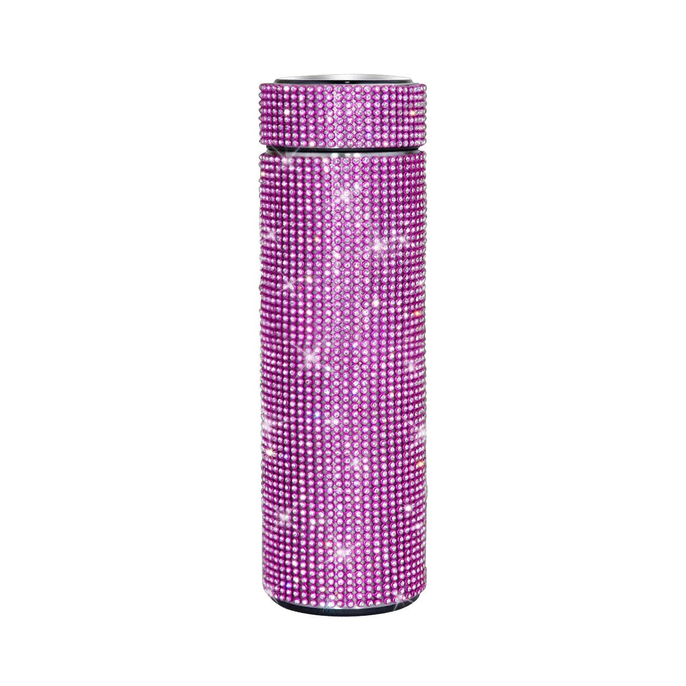 500ml Smart Temperature Display Diamond Thermos Bottle Stainless Steel Water Bottle Bling Rhinestones Vacuum Flasks Coffee Cup