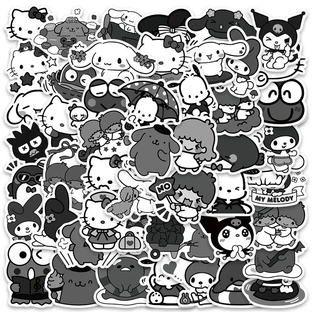 Sanrio Kuromi Stickers Kawaii Hello Kitty Decals