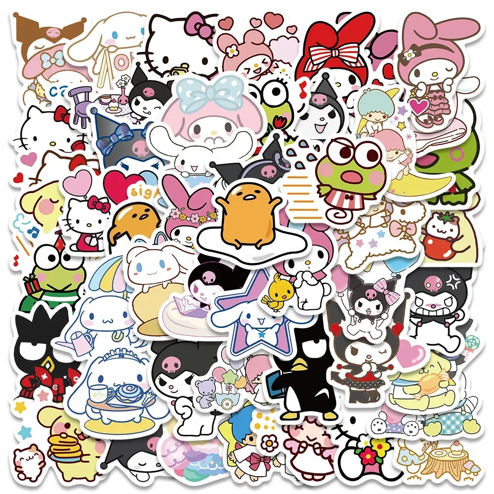 Sanrio Kuromi Stickers Kawaii Hello Kitty Decals