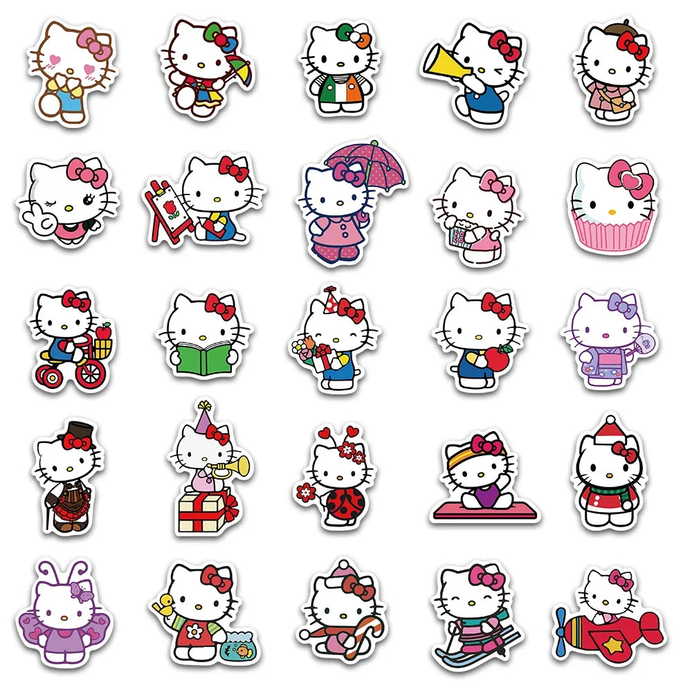 Sanrio Kuromi Stickers Kawaii Hello Kitty Decals