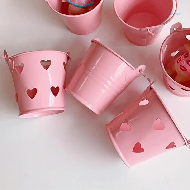 For Creative Desk Pink Heart Pencil Holder Storage Pen Cup for Colored Pencil Crayon Paint Brush Art Studio Of