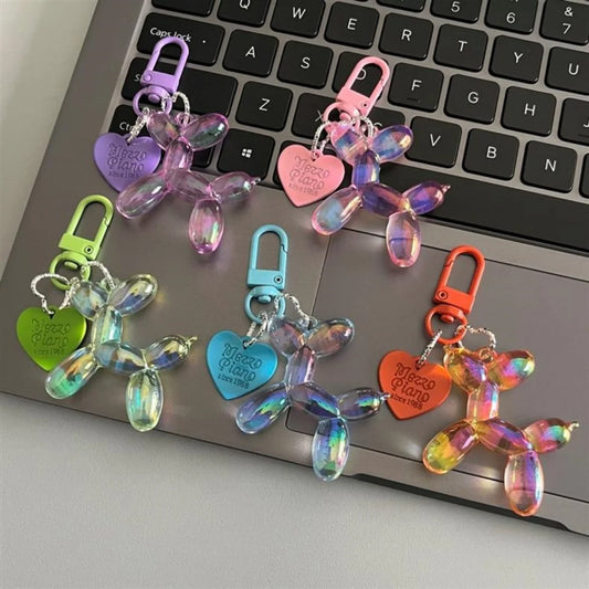 New Candy Color Balloon Dog Keychain for Girls Creative Balloon Dog Phone Chain Key Buckle Accessories Bag Pendant Toys