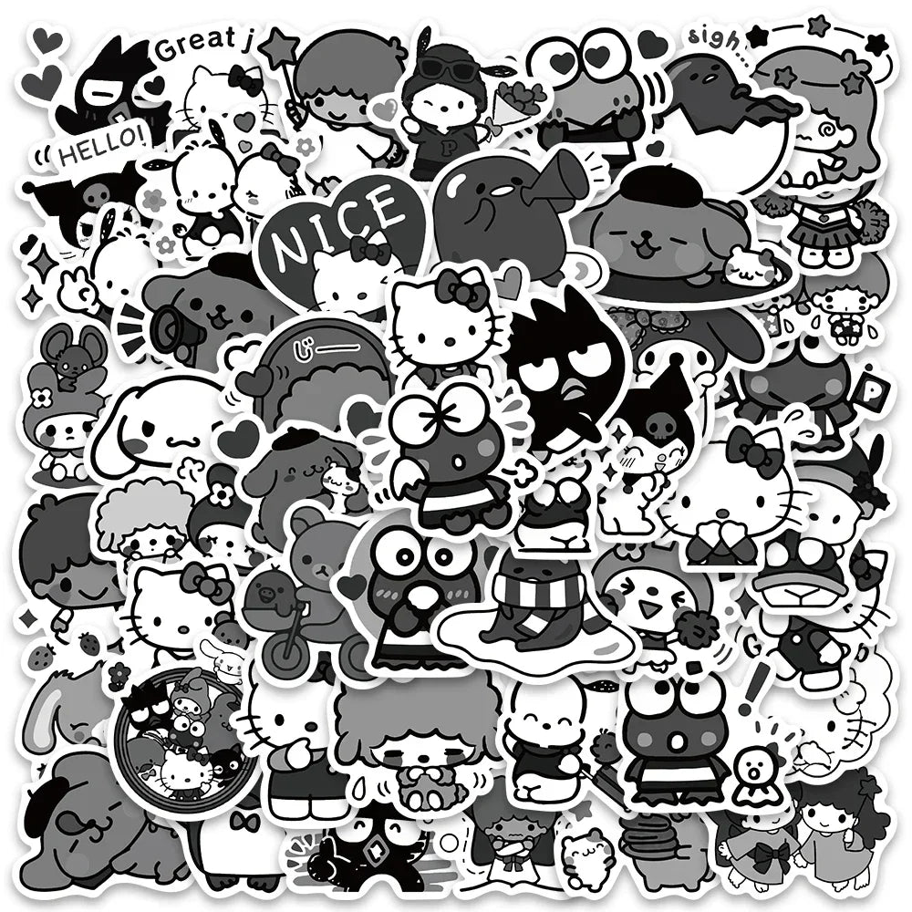 Sanrio Kuromi Stickers Kawaii Hello Kitty Decals