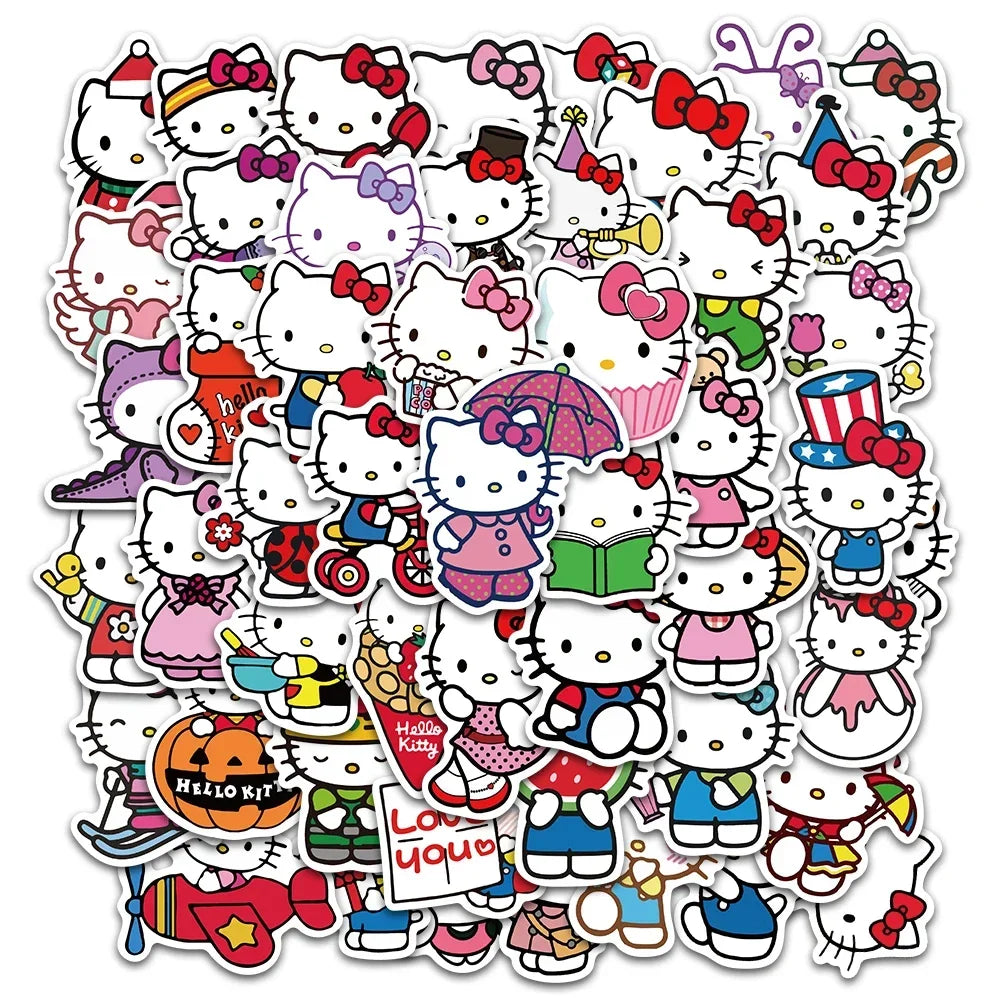 Sanrio Kuromi Stickers Kawaii Hello Kitty Decals